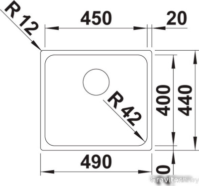 Кухонная мойка Blanco Solis 450-U 526120 (полированная)