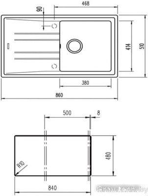 Кухонная мойка TEKA Stone 50 B-TG (черный металлик)