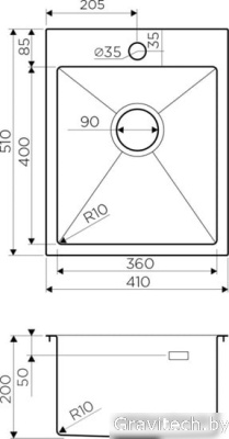 Кухонная мойка Omoikiri Akisame 41 IN