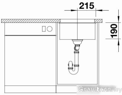 Кухонная мойка Blanco Subline 400-U 525990 (черный)