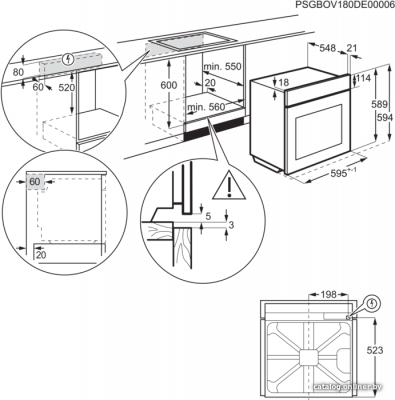 Электрический духовой шкаф Electrolux OEF5H50Z