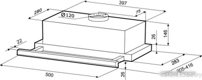 Кухонная вытяжка Krona Kamilla Slim 500 Inox