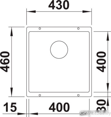 Кухонная мойка Blanco Rotan 400-U 521334 (белый)