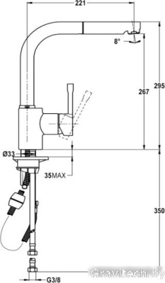 Смеситель TEKA ARK 938 (хром) [239381210]