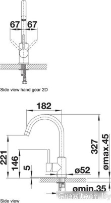 Смеситель Blanco Mida BL_526649 (черный матовый)