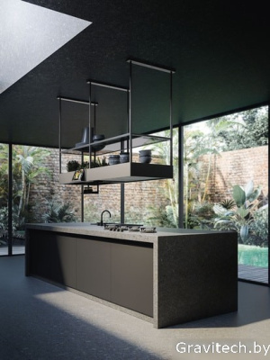 Кухонная вытяжка Falmec Spazio Circle-Tech Island 180 600 м3/ч (нержавеющая сталь)