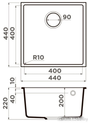Кухонная мойка Omoikiri Bosen 44-U WH (белый)