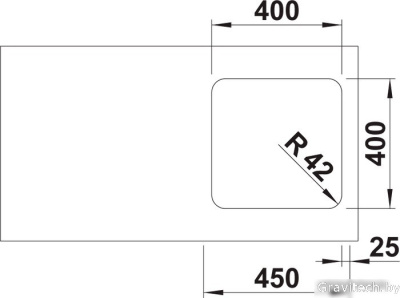 Кухонная мойка Blanco Solis 400-U 526117 (полированная)