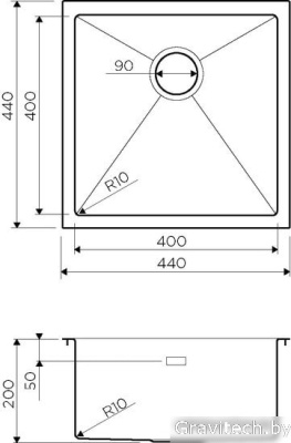 Кухонная мойка Omoikiri Taki 44-U/IF LG