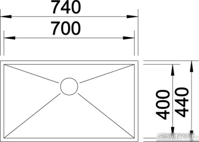 Кухонная мойка Blanco Zerox 700-U 521593
