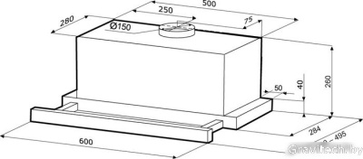Кухонная вытяжка Krona Kamilla Power 600 Inox 3P
